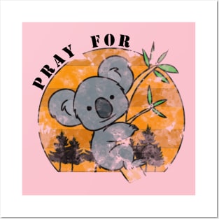 Pray For Koala Posters and Art